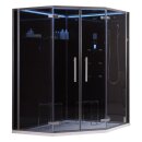 EAGO Dampfdusche DZ995F12 mit Duschtasse schwarz 150x150