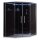 EAGO Dampfdusche DZ995F12 mit Duschtasse schwarz 150x150