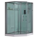 EAGO Dampfdusche DZ994F12 mit Duschtasse weiß 135x135