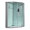 EAGO Dampfdusche DZ993F12 mit Duschtasse weiß 120x120