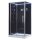 EAGO Dampfdusche DZ990F12 mit Duschtasse schwarz 120x90 links