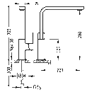 Tres Cuadro-Tres, Einhebel Waschtischmischer, chrom