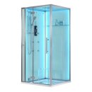 EAGO Dampfdusche DZ989-1F12 mit Duschtasse weiß 100x100 links
