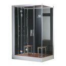 EAGO Dampfdusche DZ961-1F8 schwarz 150x90