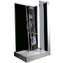 EAGO Dampfdusche DZ960-1F8 schwarz 100x90