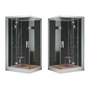 EAGO Dampfdusche DZ959-1F8 schwarz 120x90