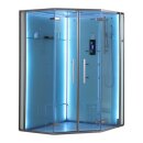 EAGO Dampfdusche DZ993-1F12 weiß 120x120