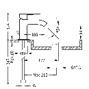 Tres Cuadro-Tres, Einhebel Waschtischmischer, chrom