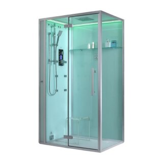 EAGO Dampfdusche DZ990F12 weiß 120x90 links