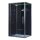 EAGO Dampfdusche DZ990F12 schwarz 120x90 links
