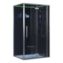 EAGO Dampfdusche DZ990F12 schwarz 120x90 rechts