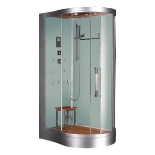EAGO Dampfdusche DZ966F8 weiß 120x90 links