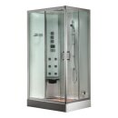 EAGO Dampfdusche DZ954F8 weiß 100x80 links