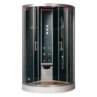EAGO Dampfdusche DZ951F8 schwarz 90x90