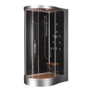 EAGO Dampfdusche DZ966F8 schwarz 120x90 rechts