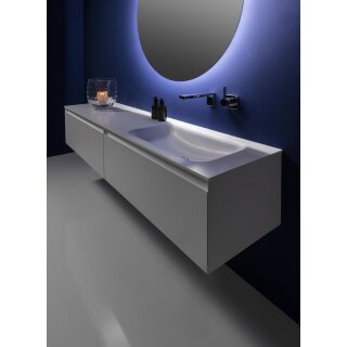 RepaBad Waschtischplatte SOFT 90/45, 900 x 450 x 12 mm (Unterschränke und Dekoration nicht inklusive)