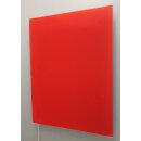 Howatech Infrarot Glasheizkörper mit Steckdosenthermostat 60x100cm 850 Watt rot