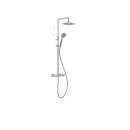 Tres Base-Tres Plus, Thermostatset Brausebatterie, chrom