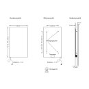 Howatech Infrarot Glasheizkörper 60x100cm 850 Watt Spiegel