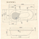 Raumsparwanne Wustrow L 180 180x75x42cm