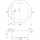 Runde Badewanne Spiekeroog Durchm. 160x49