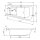Sia asymmetrische Wanne 170x110x70cm links