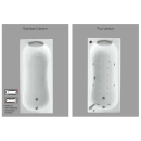 Novellini Rechteck - Badewanne Calypso (80cm;180cm)