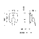 Tres Canigó-Tres, Unterputz-Einhandmischer (2-Wege), chrom