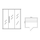 Finnische Sauna RIGA 3 Personen; 79x91x184cm