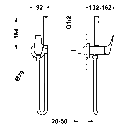 Tres Canigó-Tres, Unterputz Einhebel für Toilette, chrom