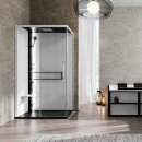 Novellini Glax 2 2.0 2P - Dampfdusche 120x80 cm Total White 11,5 cm