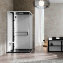 Novellini Glax 2 2.0 2P - Dampfdusche 140x80 cm Black...