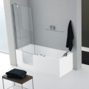 Novellini Iris Standard mit Gestell + Wannenrandarmatur +...