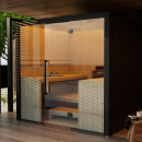 Hekla Indoor Sauna Traditional Nero 220 - 6 Personen (220 x 210 x 210cm) inkl. Heizgerät