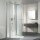 HSK Exklusiv 2.0 Runddusche pendelbar, 4-teilig (Radius 500) 90 cm Silber Matt (Alu)