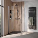 HSK Exklusiv 2.0 Seitenwand für Drehtür 75 cm Gunmetal gebürstet