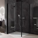HSK Exklusiv 2.0 Drehfalttür pendelbar für Seitenwand 75 cm Chrom Optik Links