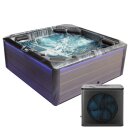 EAGO AWT IN-703 mit Wärmepumpe Cloudy Black 225x225cm grau