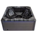 EAGO AWT IN-702 mit Wärmepumpe Cloudy Black 212x212cm grau