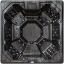 EAGO AWT IN-702 mit Wärmepumpe Cloudy Black 212x212cm grau