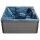 EAGO AWT IN-403 premium Ocean Wave 200x200cm grau