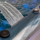 EAGO AWT IN-703 mit Wärmepumpe Ocean Wave 225x225cm grau