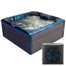 EAGO AWT IN-702 mit Wärmepumpe Ocean Wave 212x212cm grau