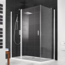 HSK Favorit Nova Drehtür an Nebenteil für Seitenwand 180 cm Silber Matt (Alu)