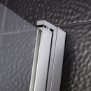 HSK Favorit Nova Drehtür an Nebenteil für Seitenwand 180 cm Silber Matt (Alu)