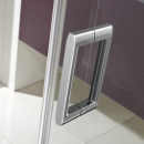 HSK Favorit Nova Drehtür an Nebenteil für Seitenwand 180 cm Silber Matt (Alu)
