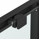 BADSANITAER Eckdusche Schiebetüre SLIMLINE Easy Clean schwarz