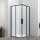 BADSANITAER Eckdusche Schiebetüre SLIMLINE Easy Clean schwarz