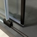 HSK Atelier Plan Walk In Schiebetür, 2-teilig 120 cm Schwarz matt