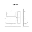 StoneArt Set San Marino SA-1215 dunkelgrau 120x45